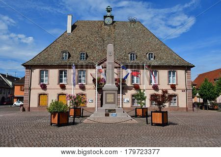 Neuf Brisach France - july 23 2016 : the city hall