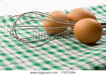 Eggbeater and eggs