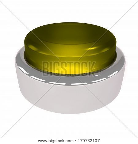green button illustration isolation on white background