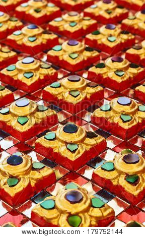The motifs beautiful of the temple Thailand.
