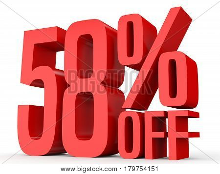 Fifty Eight Percent Off. Discount 58 %.