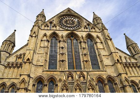 York Yorkshire England UK - May 22 2016 : The historical York Minster the cathedral of York