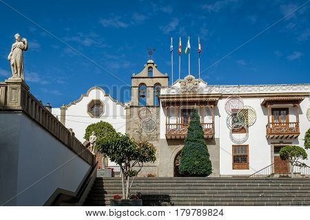 Icod old town city center. Icod de los Vinos, Tenerife island, Canarias, Spain.