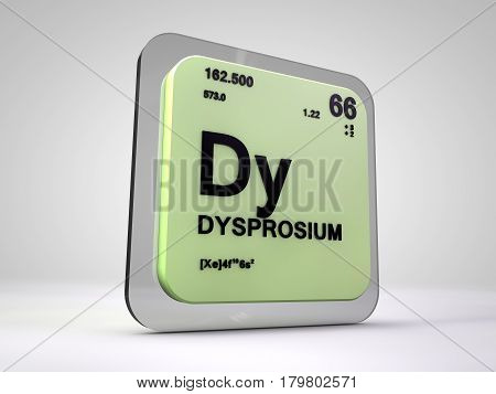 dysprosium - Dy - chemical element periodic table 3d render