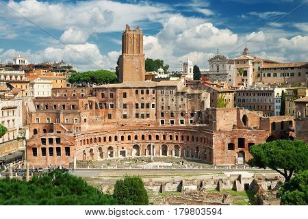 The forum of Trajan in Rome, Italy