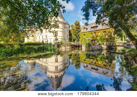 The chateau de l'Islette, France. This Renaissance castle is located in the Loire Valley, was built in the 16th century and is a tourist attraction.