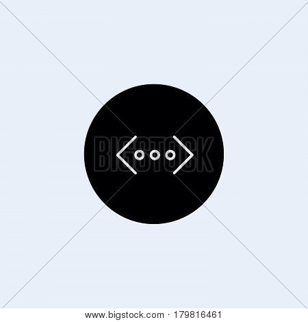 Code Icon in trendy flat style isolated on grey background. Code symbol for your web site design