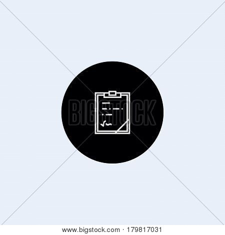 Notepad icon on white background. Vector illustration.
