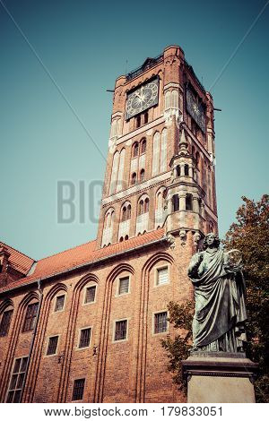 Nicolaus Copernicus statue in Torun Poland Europe