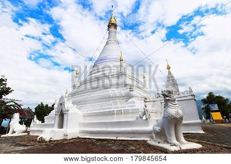 Temple Wat Phra That Doi Kong Mu at Mae Hong Son Thailand