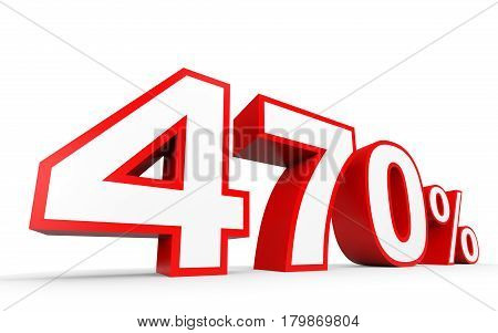 Four Hundred And Seventy Percent. 470 %. 3D Illustration.