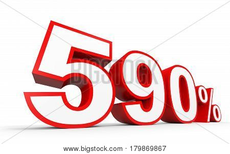 Five Hundred And Ninety Percent. 590 %. 3D Illustration.