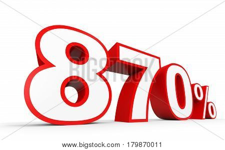 Eight Hundred And Seventy Percent. 870 %. 3D Illustration.
