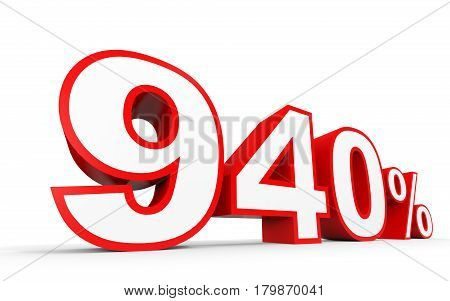Nine Hundred And Forty Percent. 940 %. 3D Illustration.