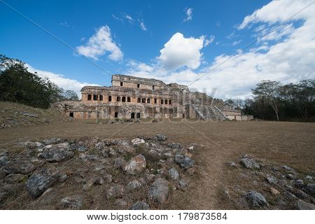 Mayan archaeological site, zona arqueologica Sayil, Yucatan, Mexico