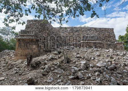 Mayan archaeological site, zona arqueologica Sayil, Yucatan, Mexico