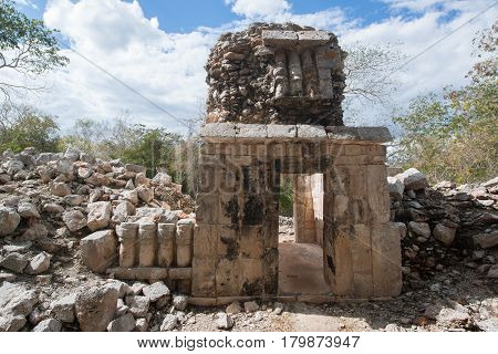 Mayan archaeological site, zona arqueologica Sayil, Yucatan, Mexico