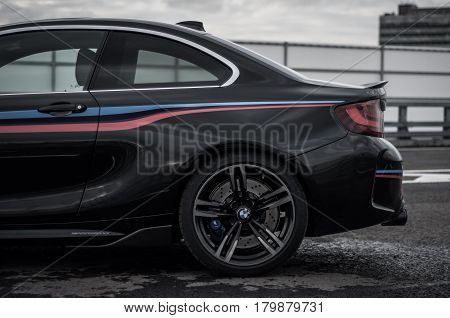 Russia, Moscow - September 24, 2016. Bmw M2 Sports Car With Performance Pack, Front-side View