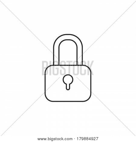 Lock Thin Line Icon Vector & Photo (Free Trial) | Bigstock