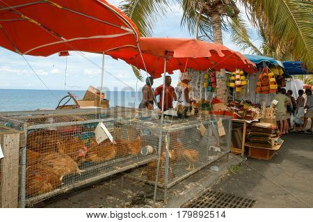 The Market Of Saint Gilles On La Reunion Island, France