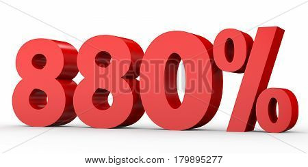 Eight Hundred And Eighty Percent. 880 %. 3D Illustration.