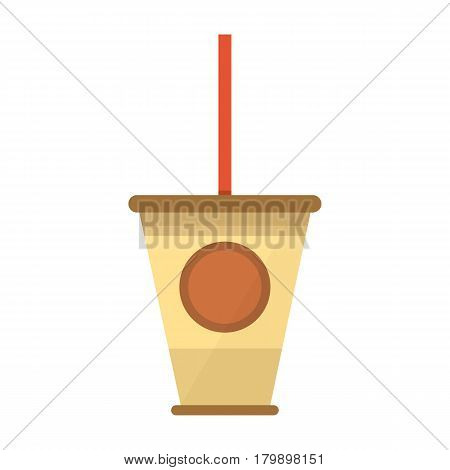 Workplace. Office coffe vector flat usolated illustration