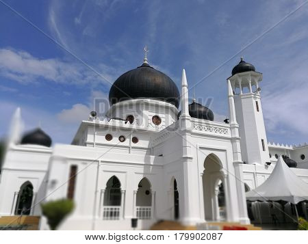 Alwi Mosque, the landmark of Kangar Town in Malaysia