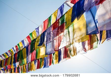 beautiful view of the Boudnath stupa in Kathmandu Nepal
