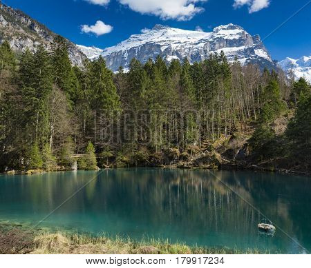 Blausee lake in Switzerland