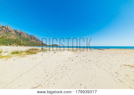 Marina di Tertenia on a clear day Sardinia