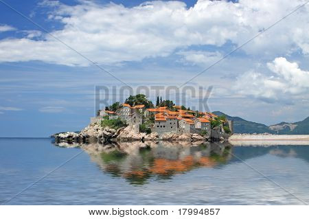 Isola di Sveti Stefan In Montenegro