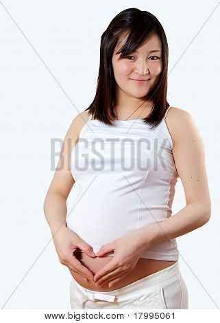 Ziemlich asiatischen schwangeren