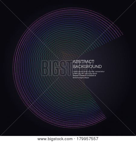 Abstract background with a dynamic waves and particles. Vector illustration.