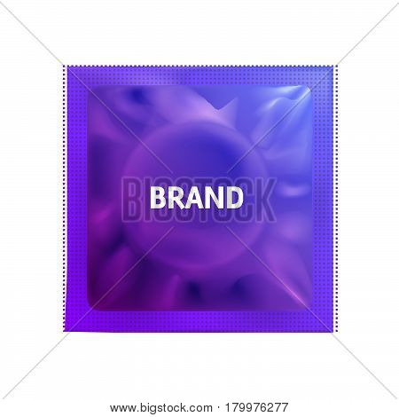 Realistic Blank template Packaging Foil wet wipes Pouch Medicine Or Condom. Template For Mock up Your Design. vector illustration.