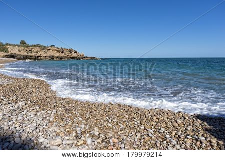 The Coast Of Vinaroz In Castellon, Spain