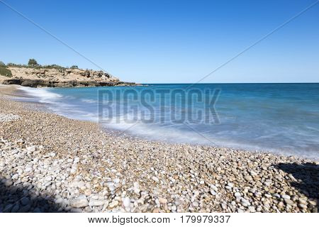 The Coast Of Vinaroz In Castellon, Spain