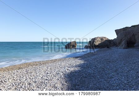 The Coast Of Vinaroz In Castellon, Spain