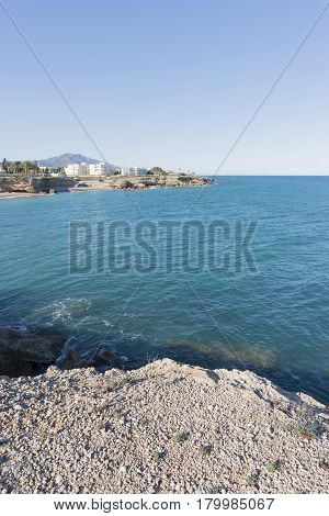The Coast Of Vinaroz In Castellon, Spain