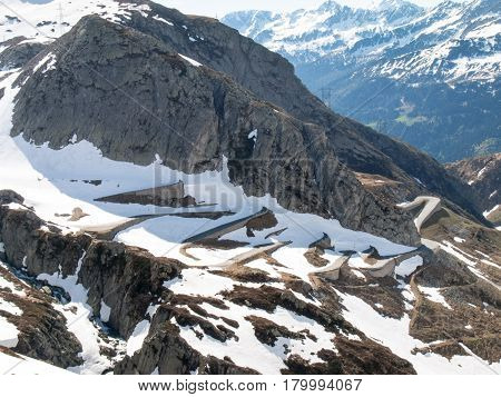 Gotthardpass, View Of The Valley Of Tremola