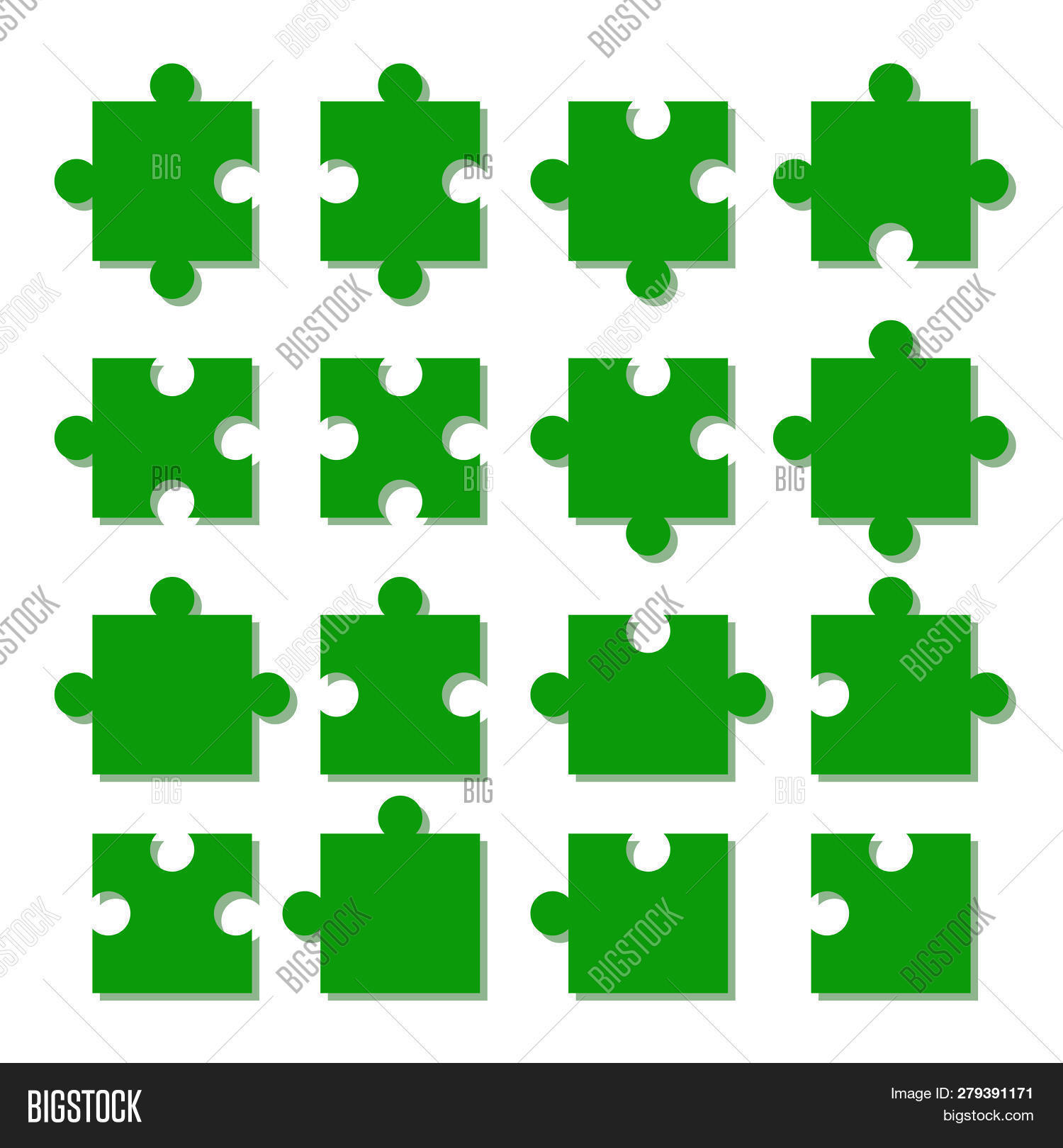 Puzzle Pieces. Jigsaw Vector & Photo (Free Trial) Bigstock