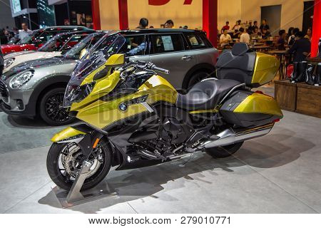 Nonthaburi, Thailand - December 4, 2018: Bmw K 1600 Gtl Presented In Motor Expo 2018