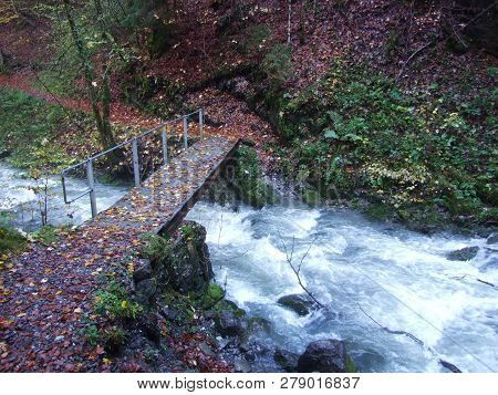 Seasonal Spates And Tributaries Of The Klontalersee Lake - Canton Of Glarus, Switzerland