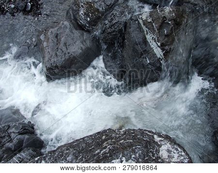 Seasonal Spates And Tributaries Of The Klontalersee Lake - Canton Of Glarus, Switzerland