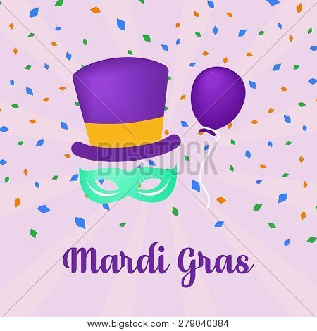 Mardi Gras Carnival Illustration Design For Background And Poster