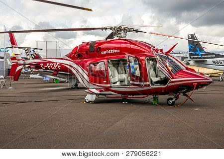 Le Bourget Paris - Jun 18, 2015: Bell 429 Wlg Globalranger Helicopter Showcased At The Paris Air Sho