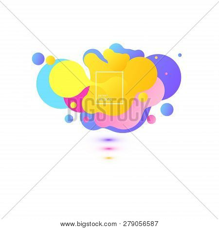 Abstract Geometric Shapes. Liquid Gradient Banners Isolated On White. Fluid Vector Background. Gradi