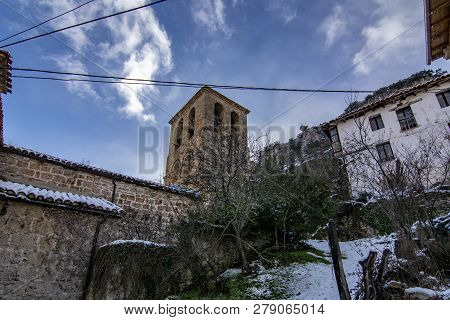 Church  Of Orbaneja Del Castillo, Burgos, Spain
