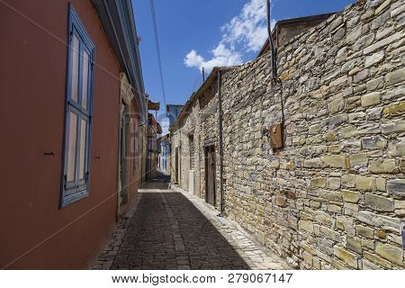 Pano Lefkara, Cyprus.  Mountain World Famous Village -  Place Of Folk Crafts,  National Heritage. Na