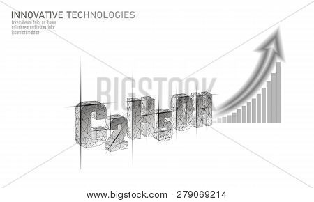 Ethanol Formula Biofuel Industry Growing Trend. Ecology Science C2h5oh Eco Concept Graph. Renewable 