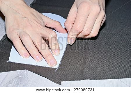 Photo On Which The Pattern Is Transferred To The Fabric.